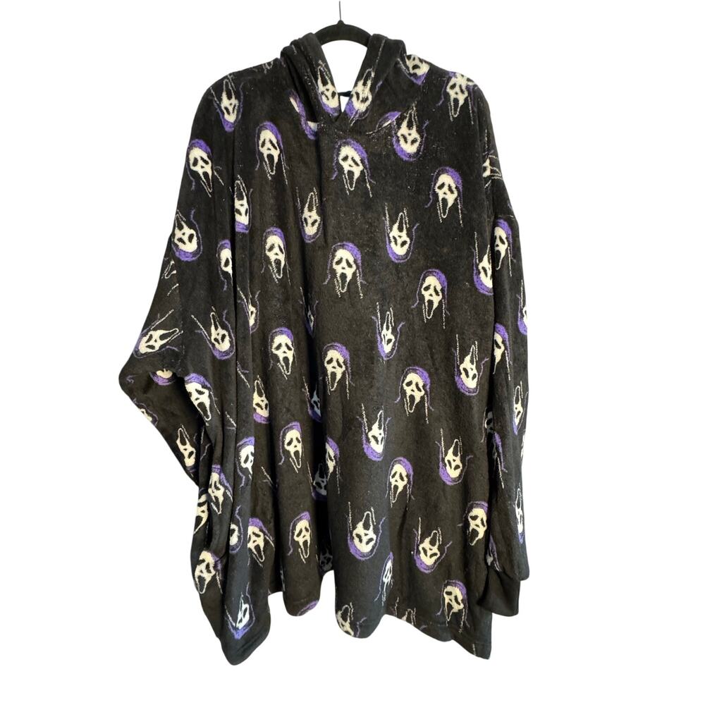 GHOST FACE Top NEW Oversized Long Sleeve Pockets Polyester Size OSFM